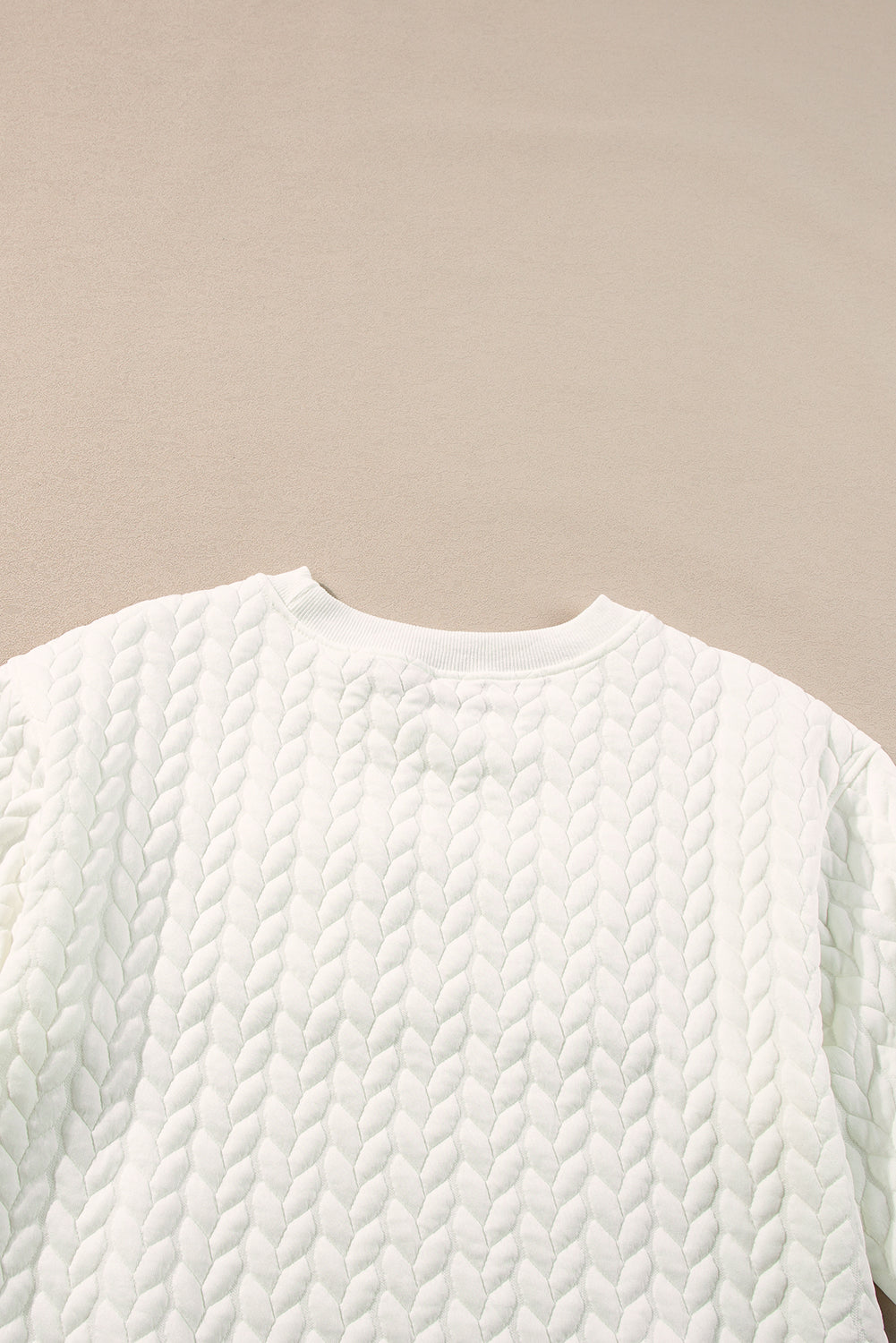 White Merry And Bright Cable Knit Pullover Sweatshirt