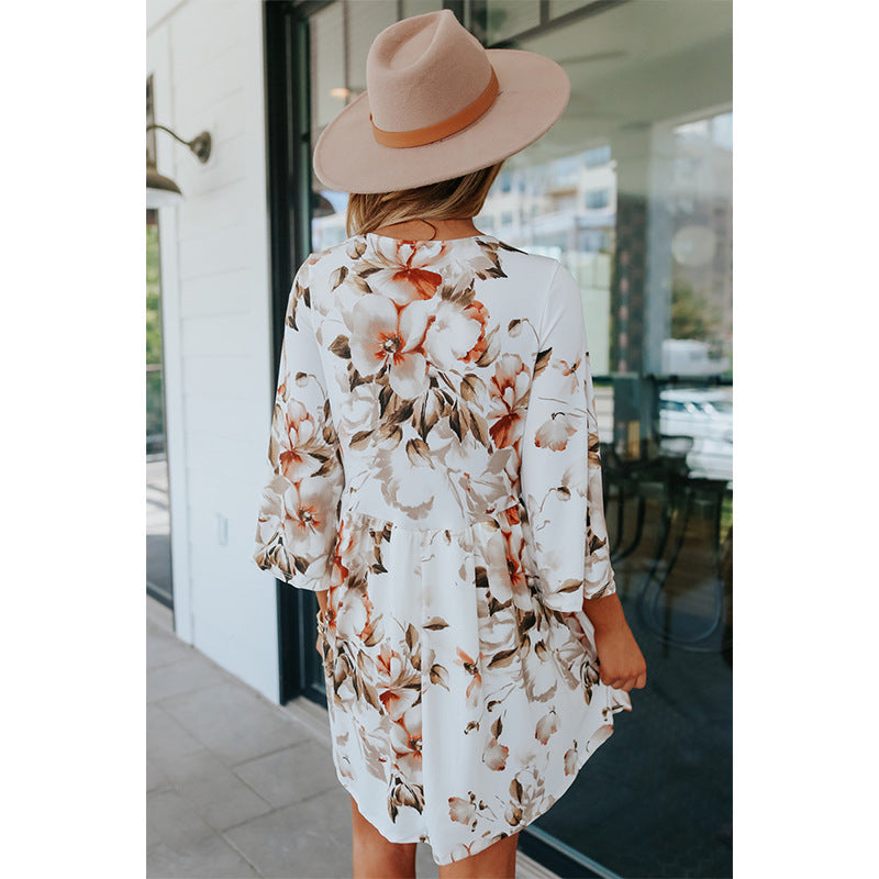 Knee Length Floral Dress