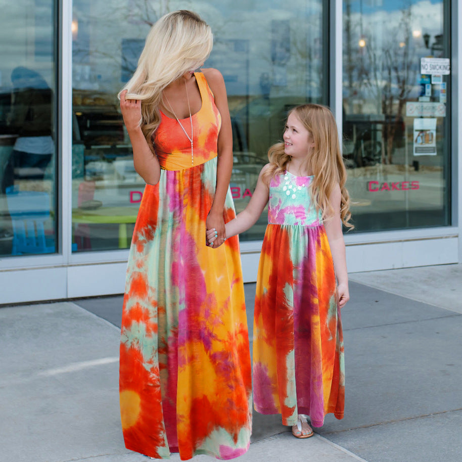 Printed Mom & Me Maxi Dress