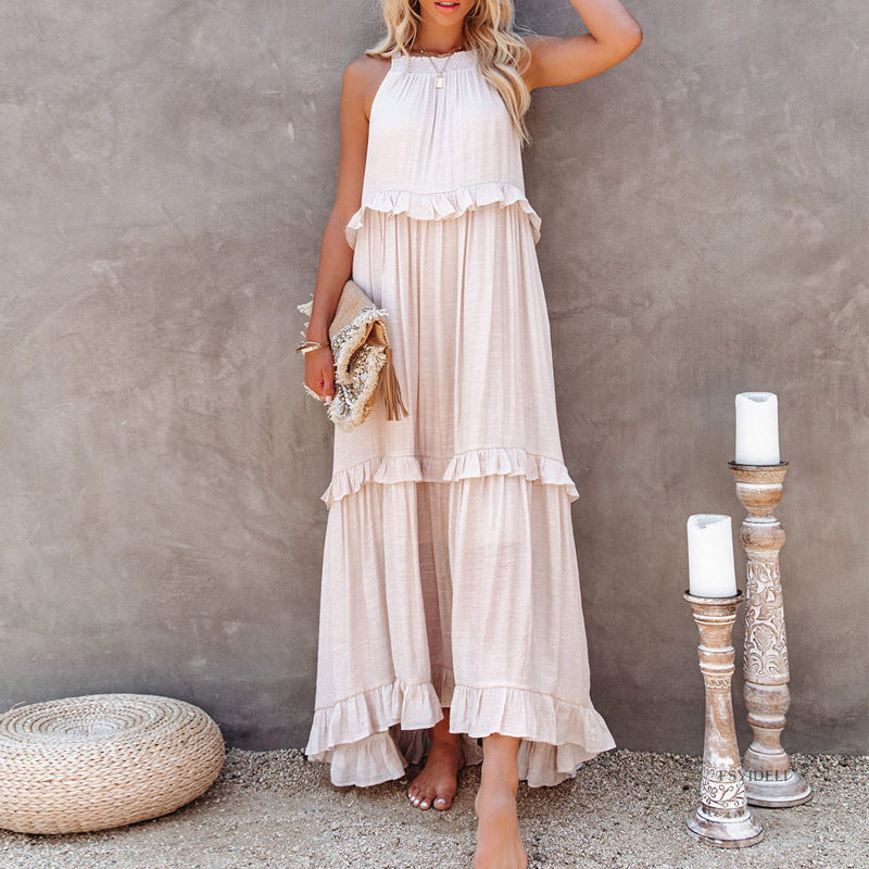 Pleated Sleeveless Dress