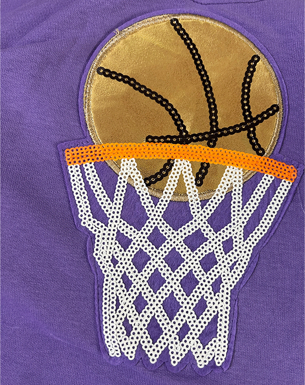 Basketball Embroidered Patch Sweatshirt