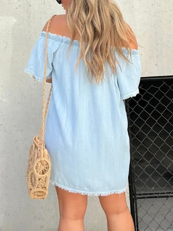 Women’ Buttons Denim Dress