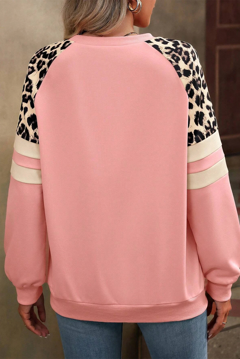 Leopard Colorblock Sweatshirt