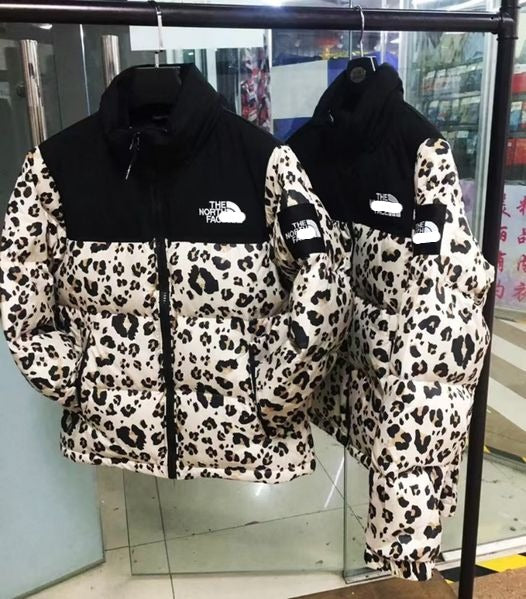 Leopard Patchwork Down Jacket