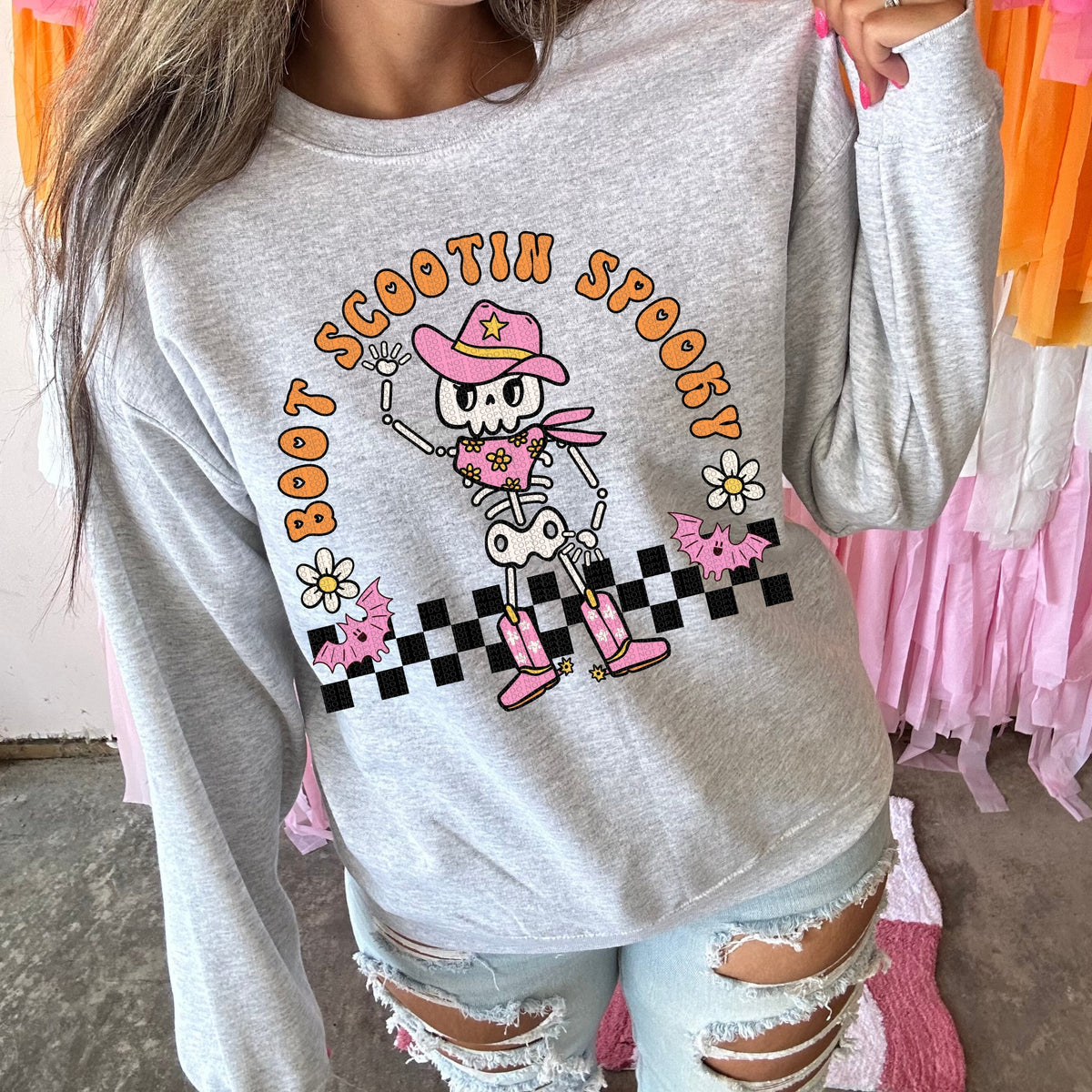 Boot Scootin Spooky Crewneck Sweatshirt