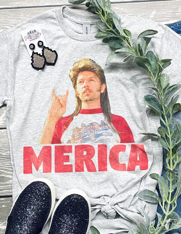 Merica Joe Dirt Grey Tee