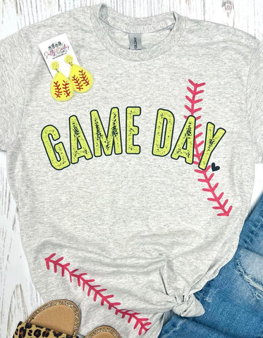 Kids Game Day Softball Red Stitches