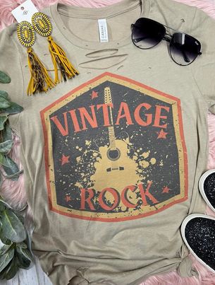 Vintage Rock Tan Tee