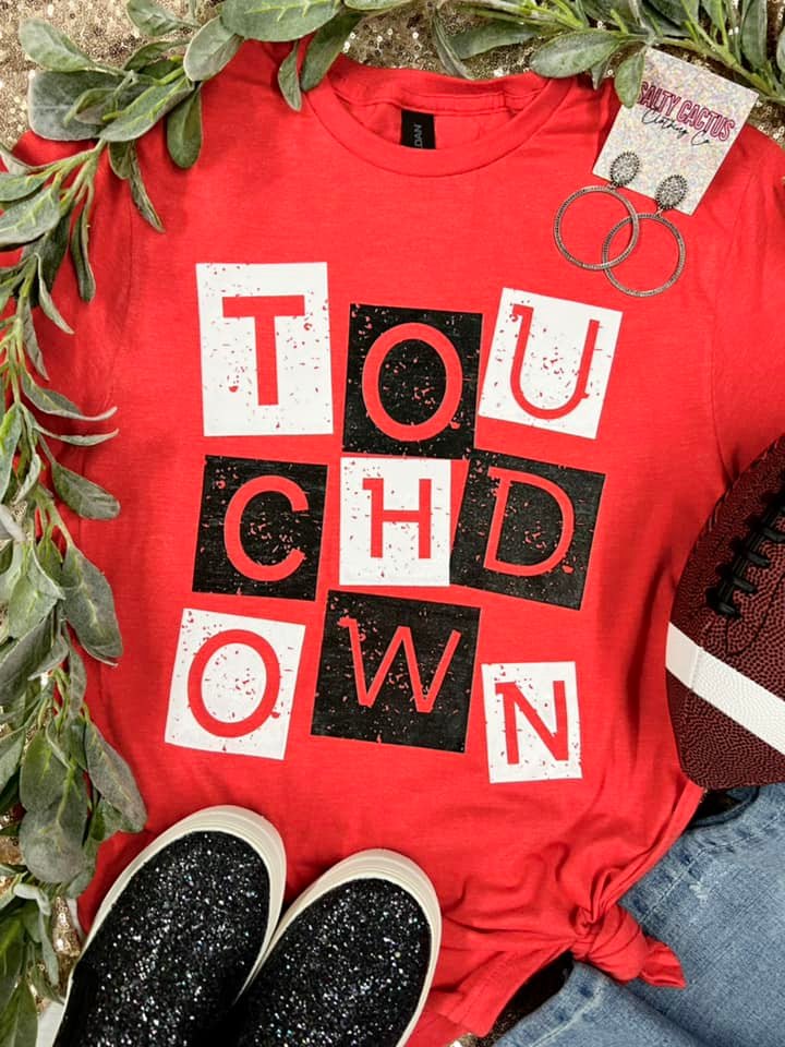 Touchdown Screen Printed Colored Tees