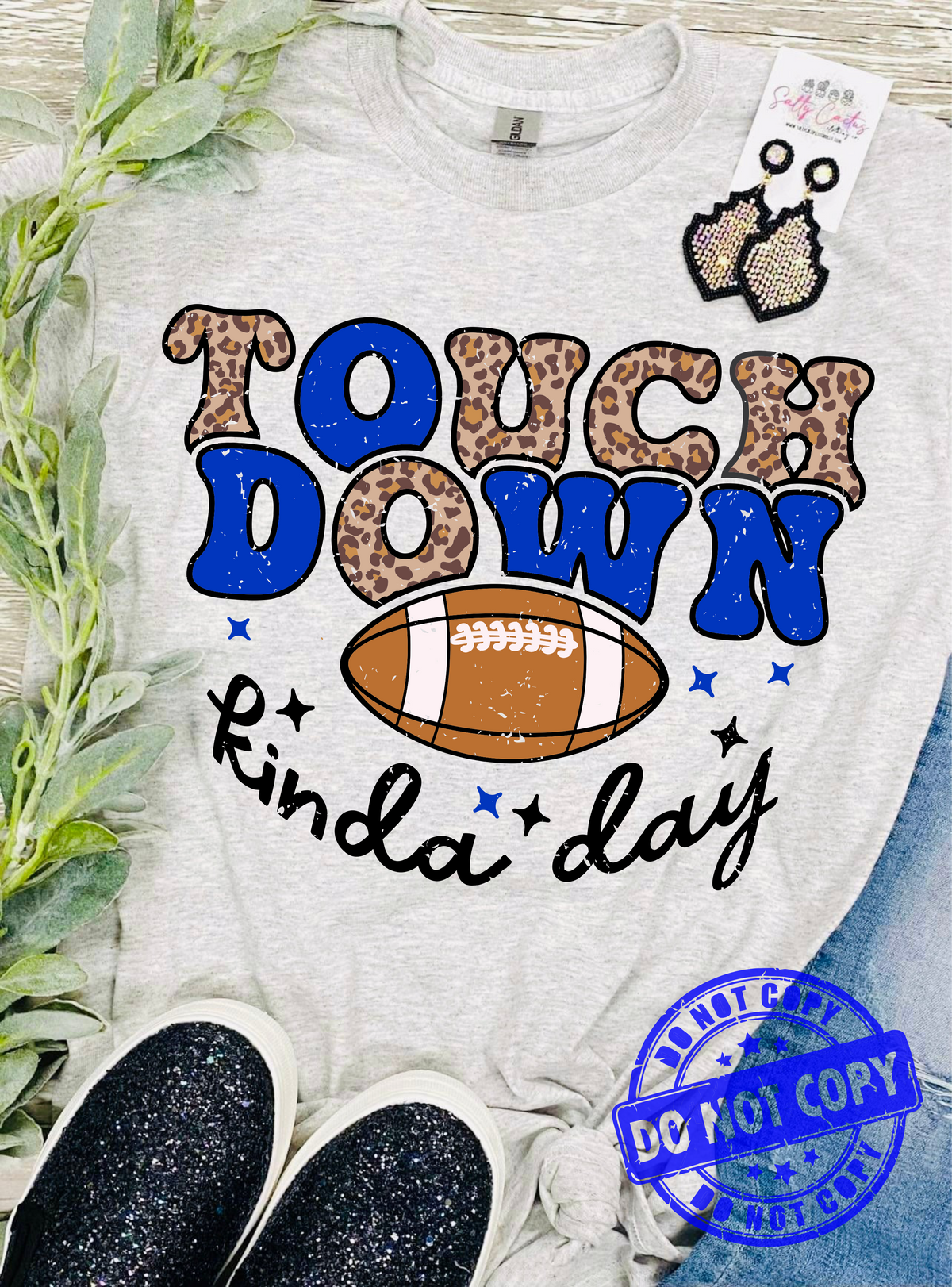 Kids Touchdown Kinda Day Grey Tee