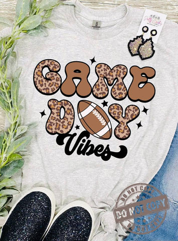 Game Day Vibes Football Grey Tee