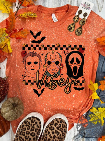 Scary Vibes Orange Splatter Tee