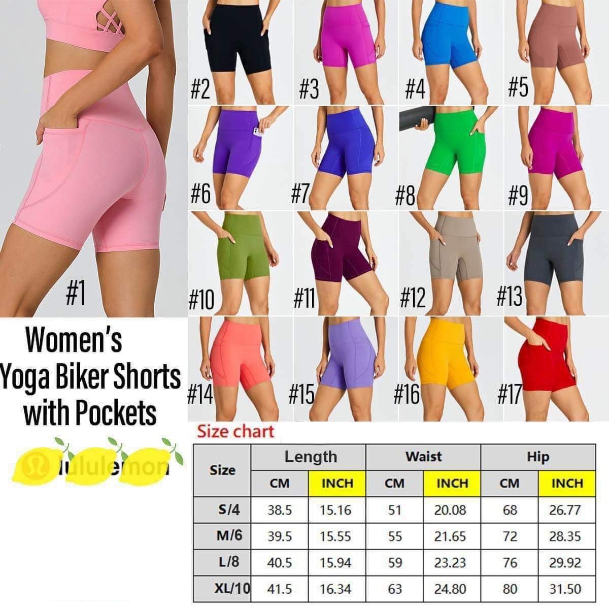 Yoga Biker Shorts With Pockets