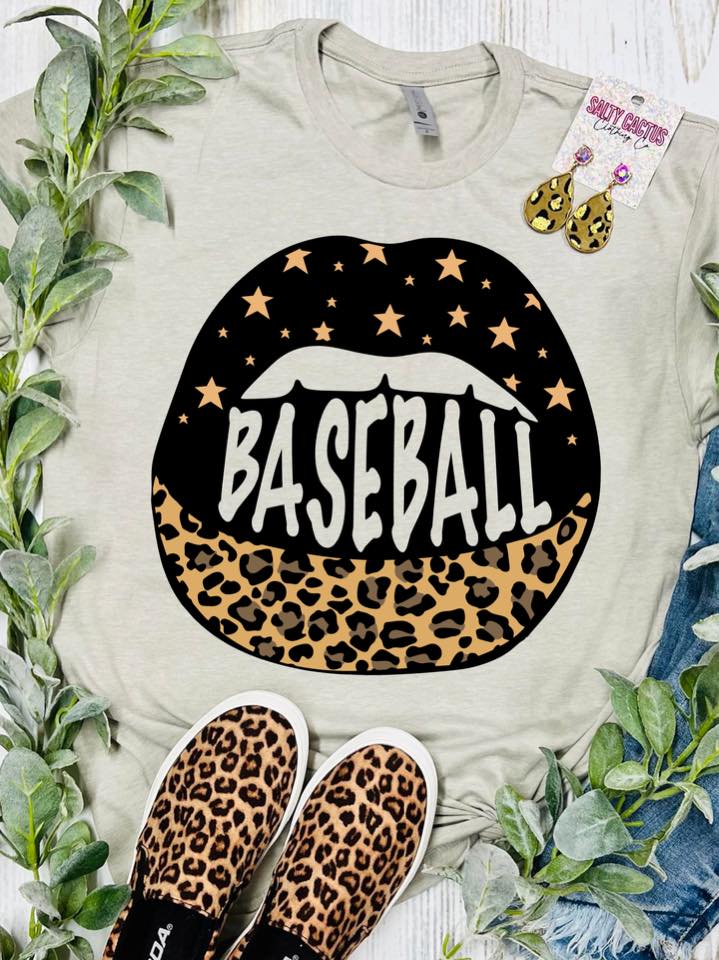 Kids Leopard Lips Ash Grey Tee