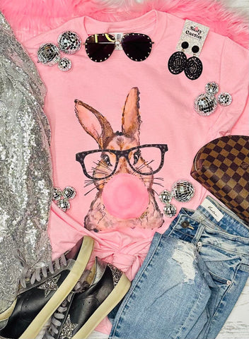 Bubble Gum Bunny Baby Pink Tee