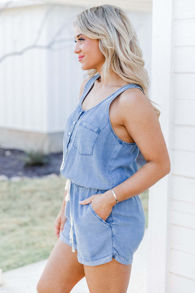 Sleeveless Denim Jumpsuit