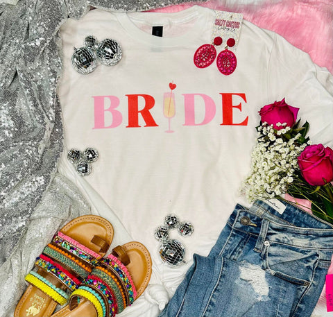 Champagne Bride White Tee