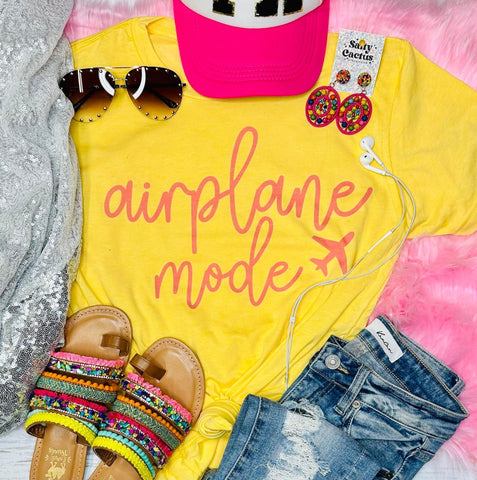 Airplane Mode Yellow Tee