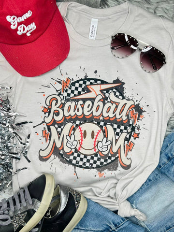 Baseball Mom Rocker Stone Tee