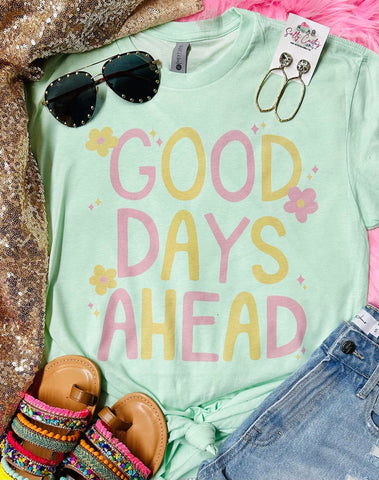 Good Days Ahead Flower Mint Tee