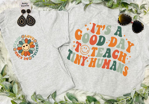 Teach Love Flower Grey Tee