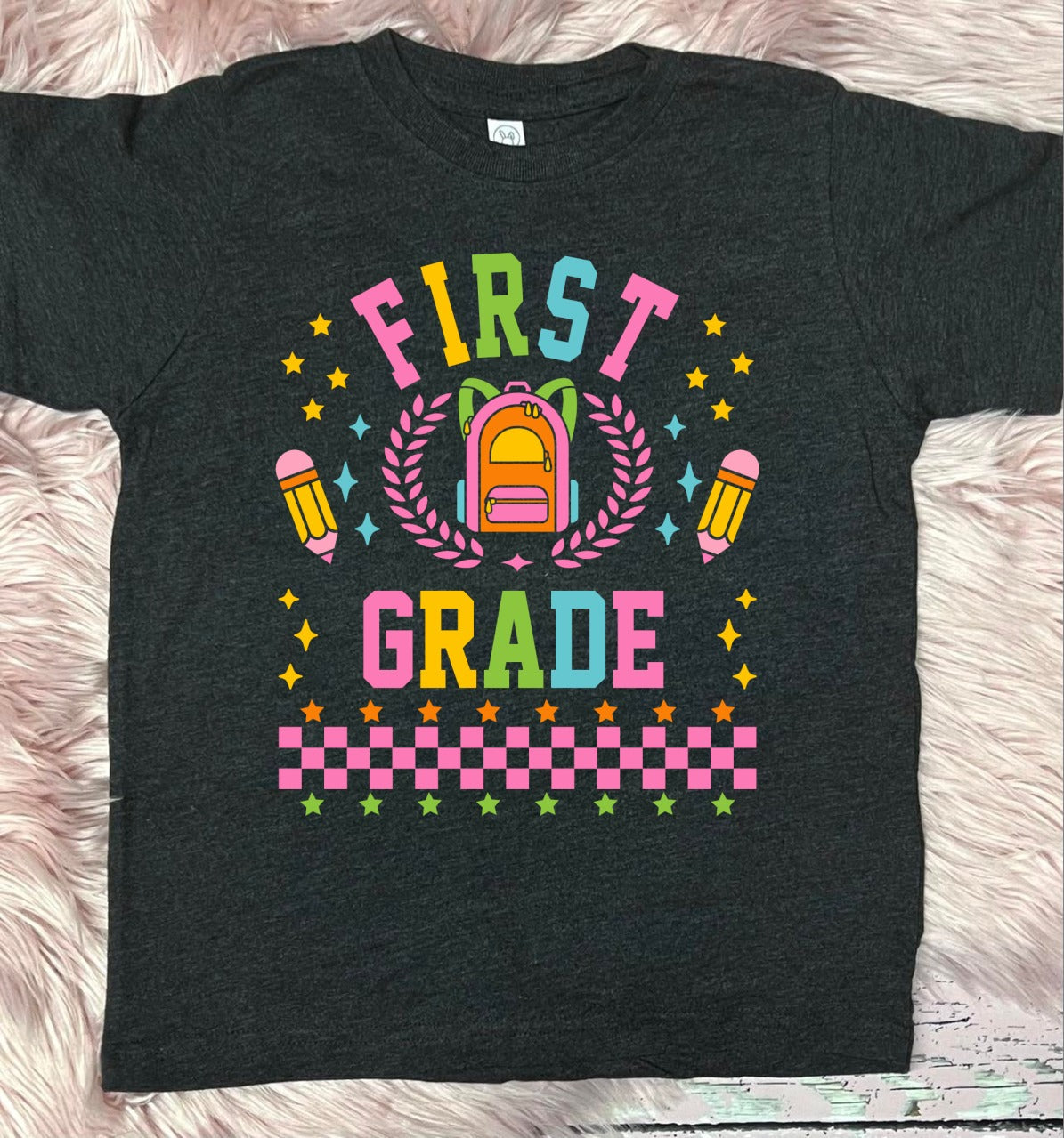 *DTG* Colorful Checkered Back To School