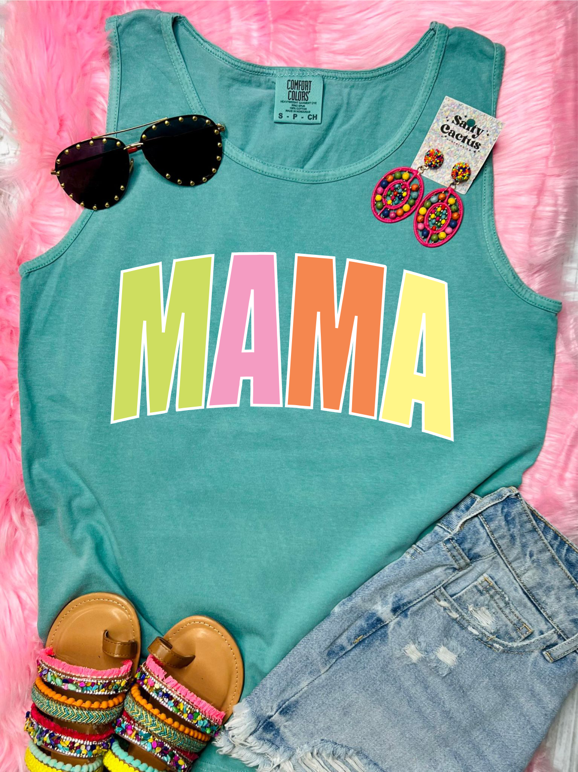 *DTG* Mama Colorful Comfort Color Tanks