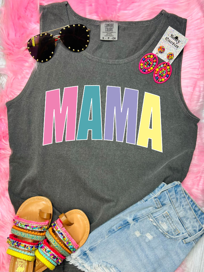 *DTG* Mama Colorful Comfort Color Tanks