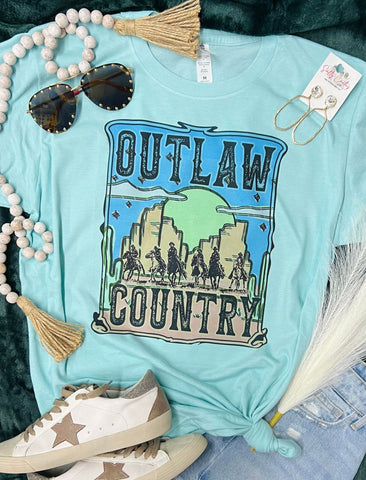 Outlaw Country Ice Blue Tee