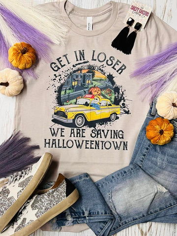 Get In Loser We Are Saving Halloweentown Tan Tee