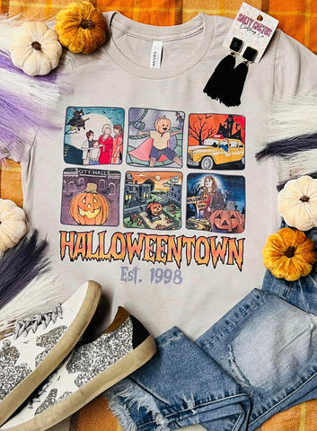 Halloweentown Pics Stone Grey tee