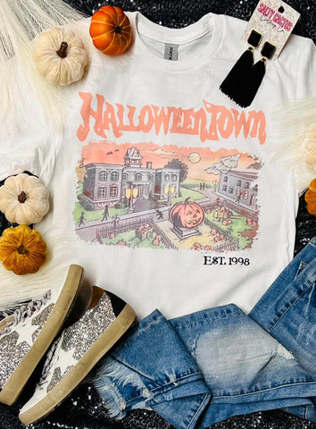 Halloweentown Vintage White Tee