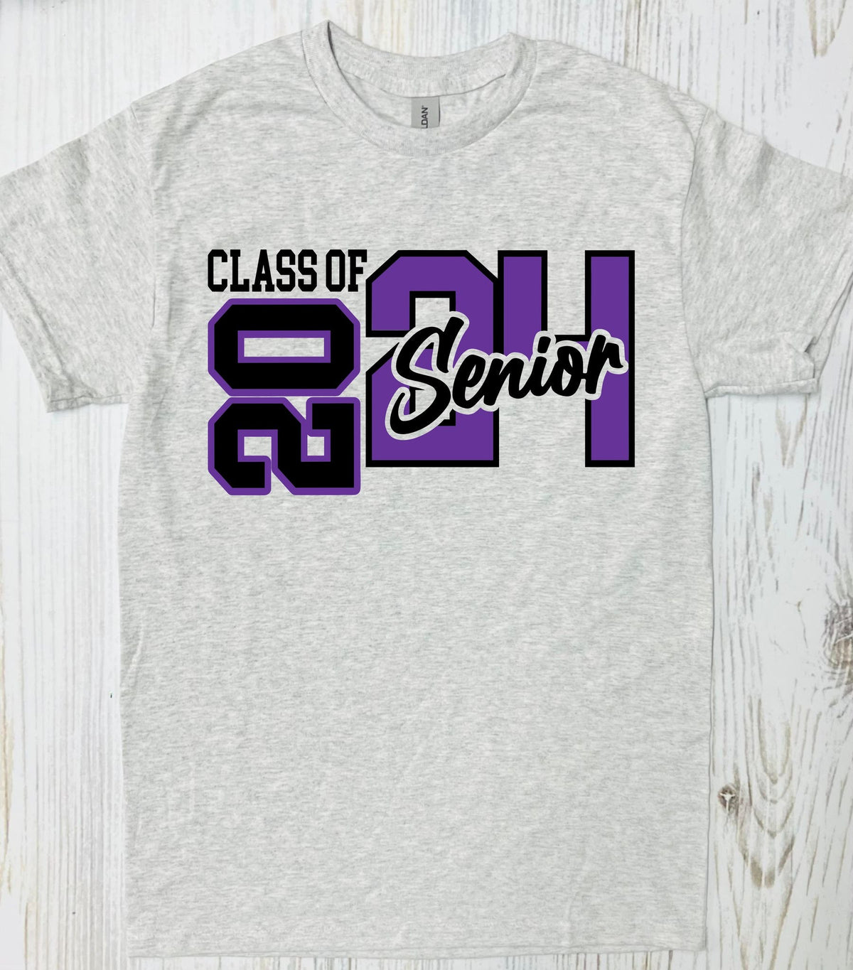 Senior 2024 Boy Version Ash Grey Tee