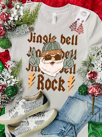 *RTS 5-7 Bus Days* Jingle Bell Rock Santa Neturals Stone Tee