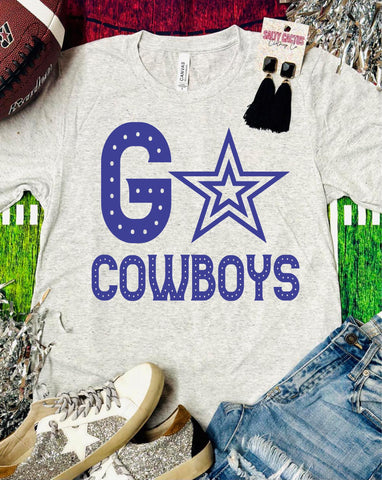 Go Cowboys Star Football Triblend Bella