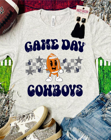 Game Day Cowboys Retro Football Triblend Soft Tee