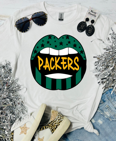 Packers Lips White Tee