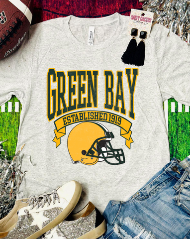 Green Bay Helmet Triblend Bella Tee