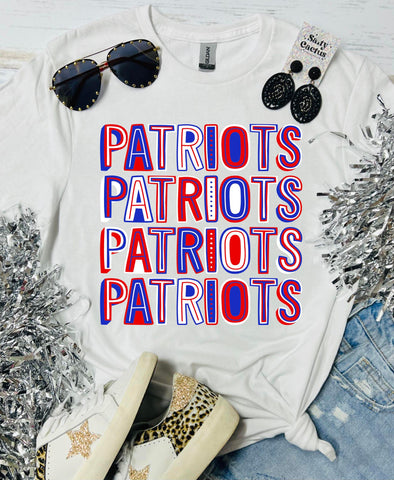 Patriots Multicolor White Tee