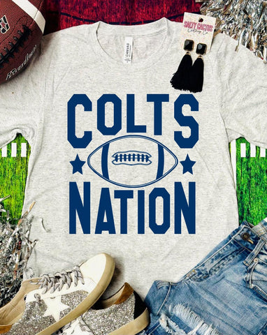 Colts Nation Football Triblend Soft Tee