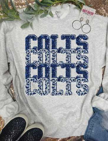 Colts Glittery Ash Grey Sweatshirt