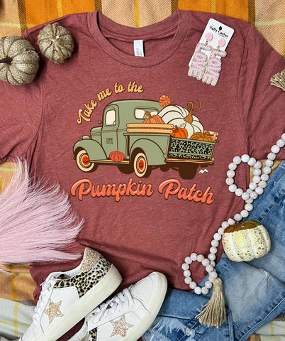 *DTG* Pumpkin Truck Take Me To The Pumpkin Patch Clay Tee