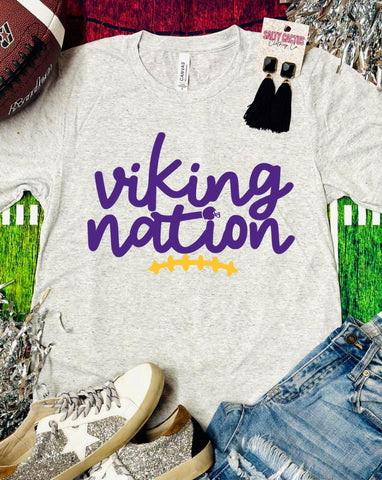 Vikings Nation Triblend Bella Tee