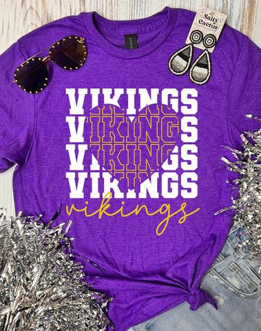 *DTG* Vikings Heart Purple Tee