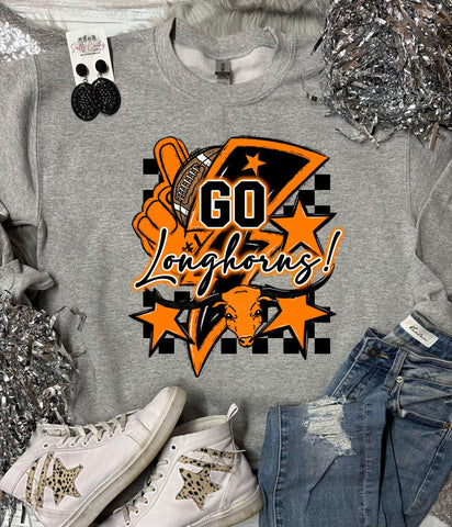 Go Longhorns Bolt Oxford Grey Sweatshirt