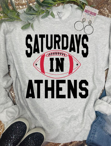 Saturdays In Athens Ash Grey Sweatshirt