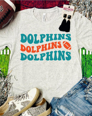 Dolphins Retro Triblend Soft Tee