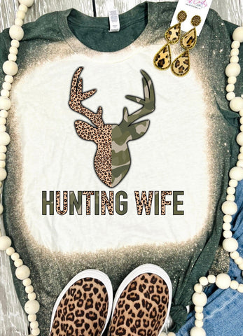 Hunting Wife Leopard Camo Bleached Forest Green