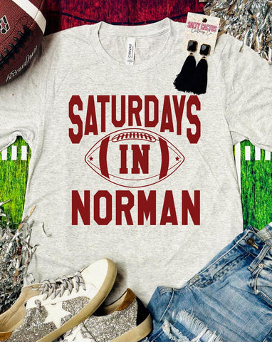 Saturdays in Norman Ash Triblend Tee