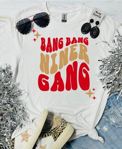 Bang Bang Niner Gang White Tee